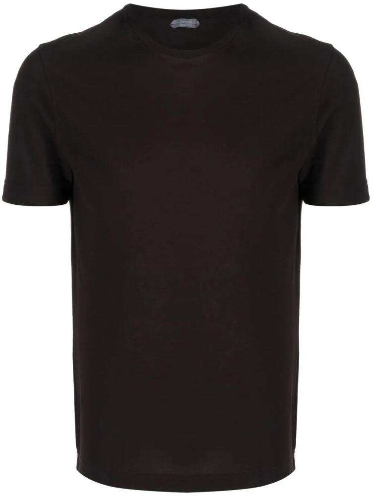 Zanone basic round-neck T-shirt - Brown Cover