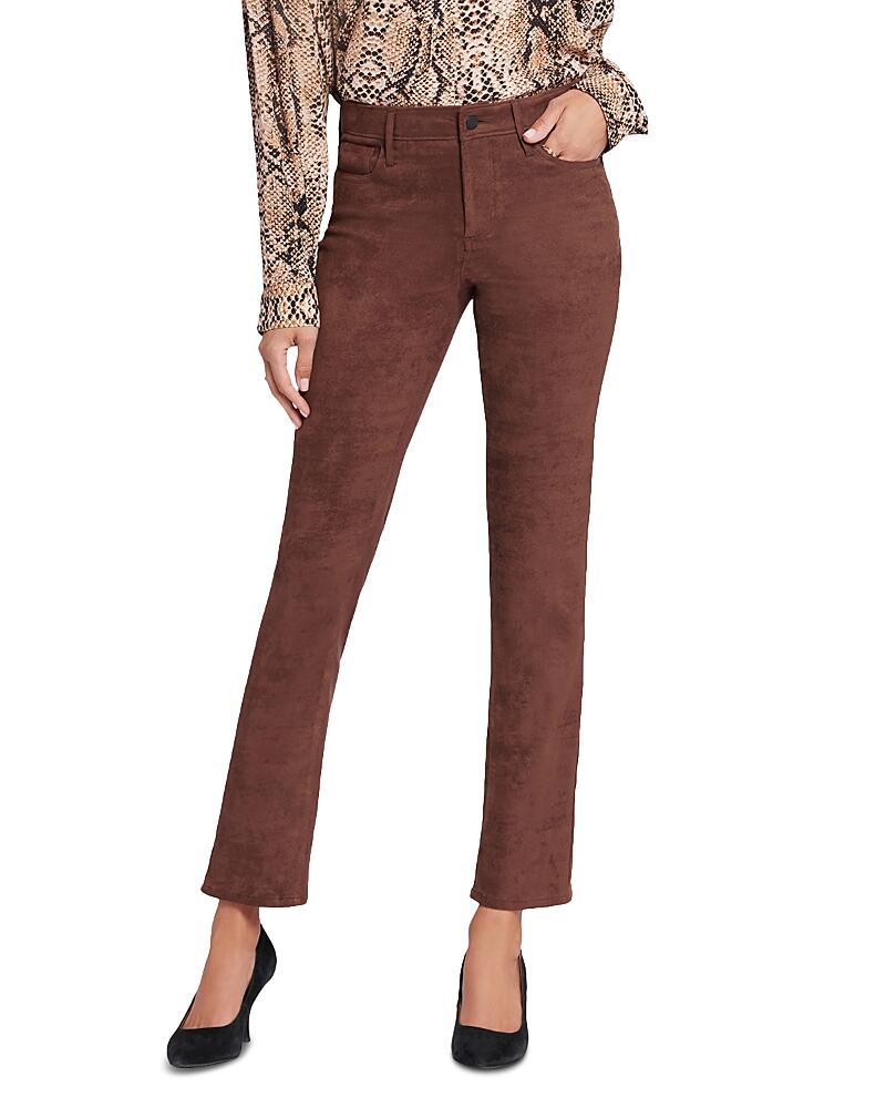 Nydj Sheri Stretch Faux Suede Slim Pants Cover