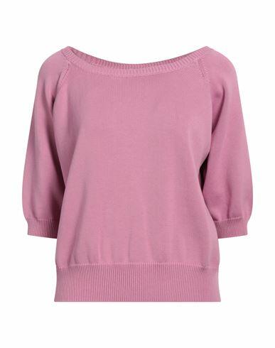 Rossopuro Woman Sweater Pink Cotton Cover