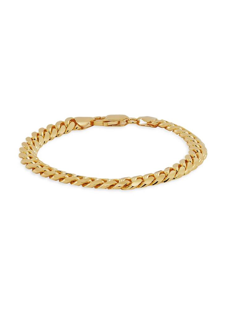 Saks Fifth Avenue Men's 14K Goldplated Sterling Silver Cuban Chain Bracelet Cover