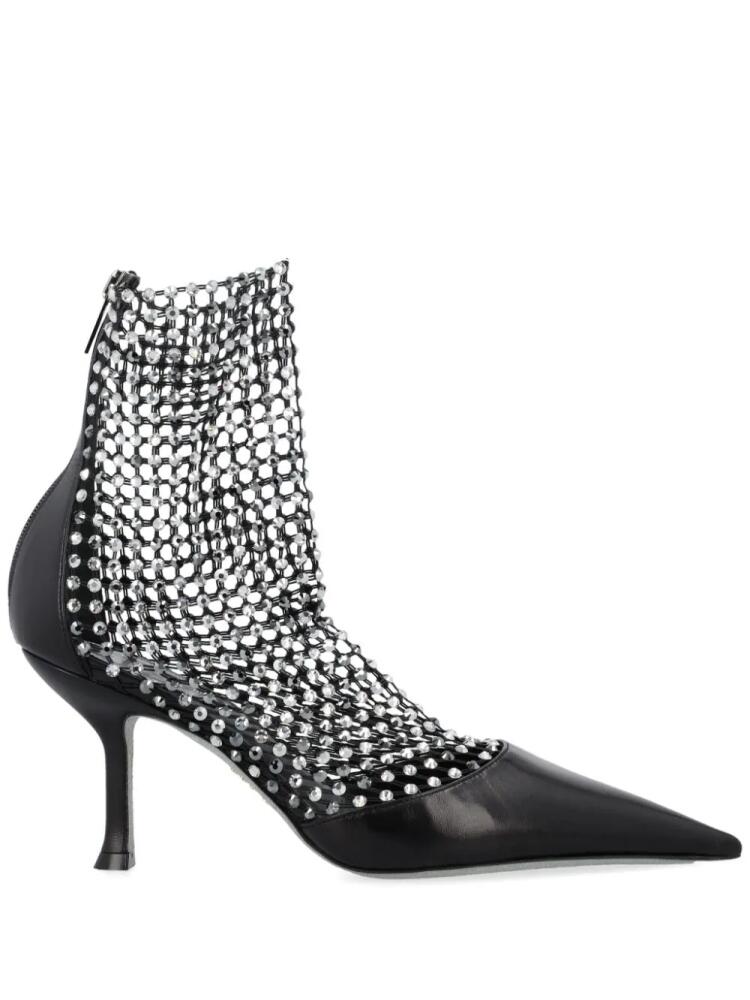 René Caovilla crystal-embellished sock boots - Black Cover