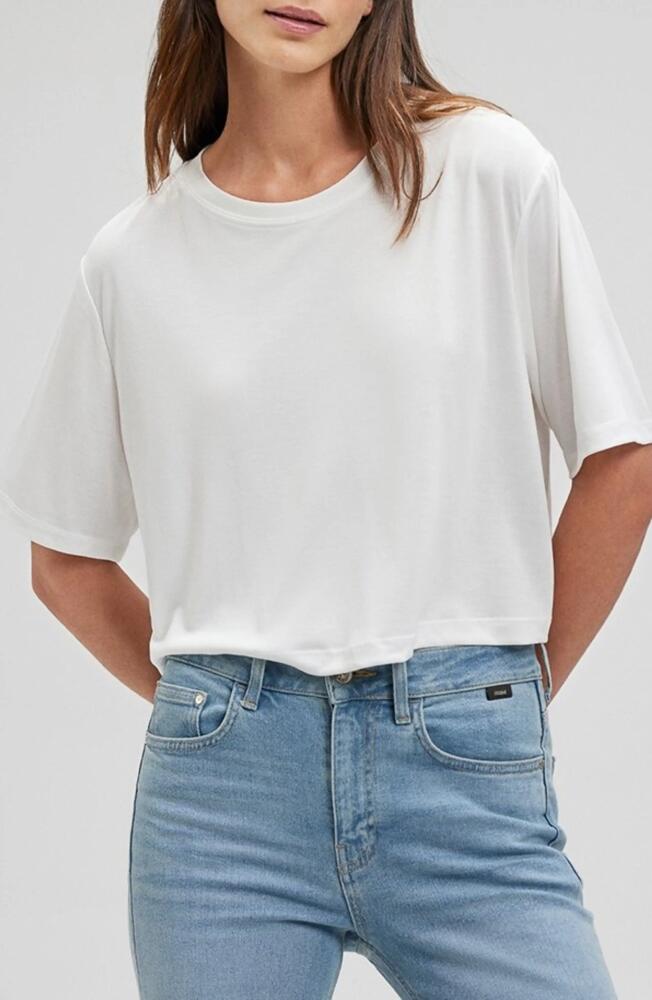 Mavi Jeans Crop T-Shirt in Antique White Cover