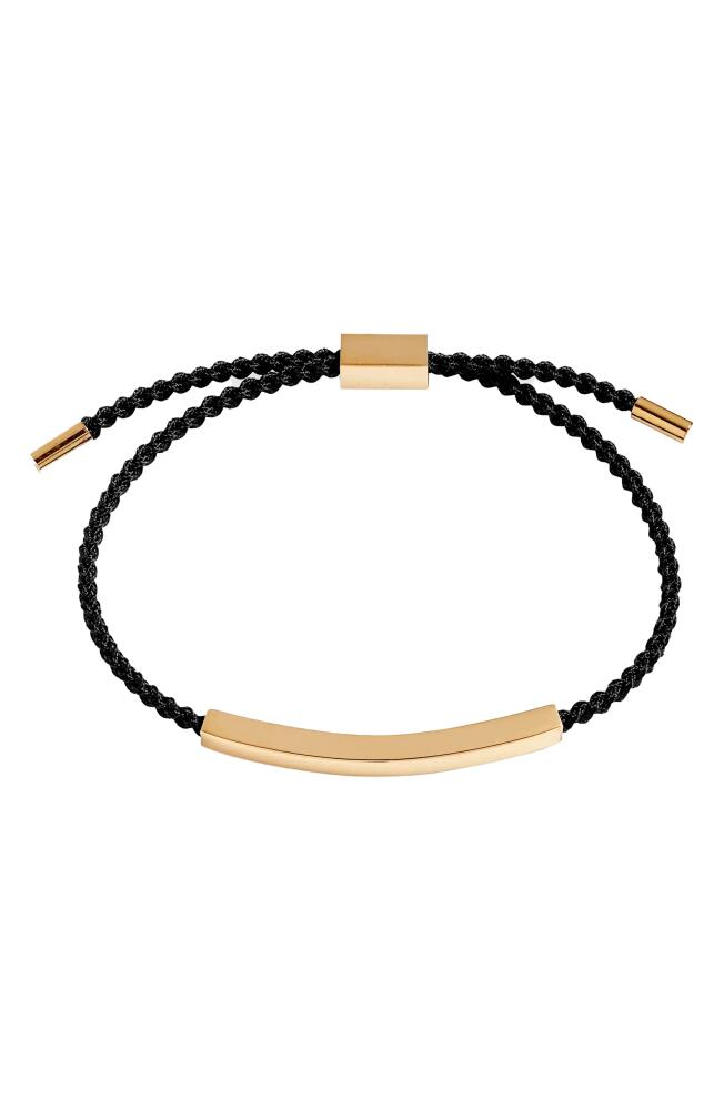 CLIFTON WILSON Braided Slider Bracelet in Black Cover