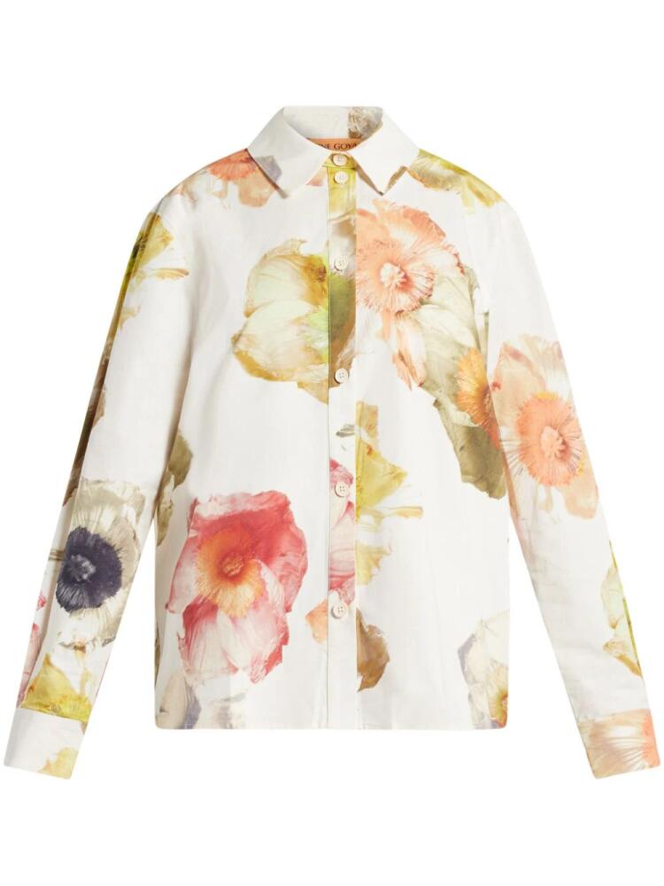 Stine Goya floral-print organic-cotton shirt - White Cover