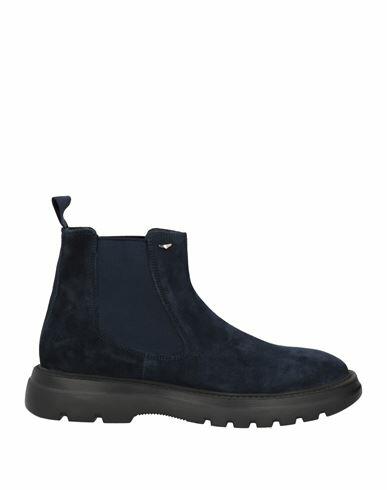 Alberto Guardiani Man Ankle boots Midnight blue Leather Cover