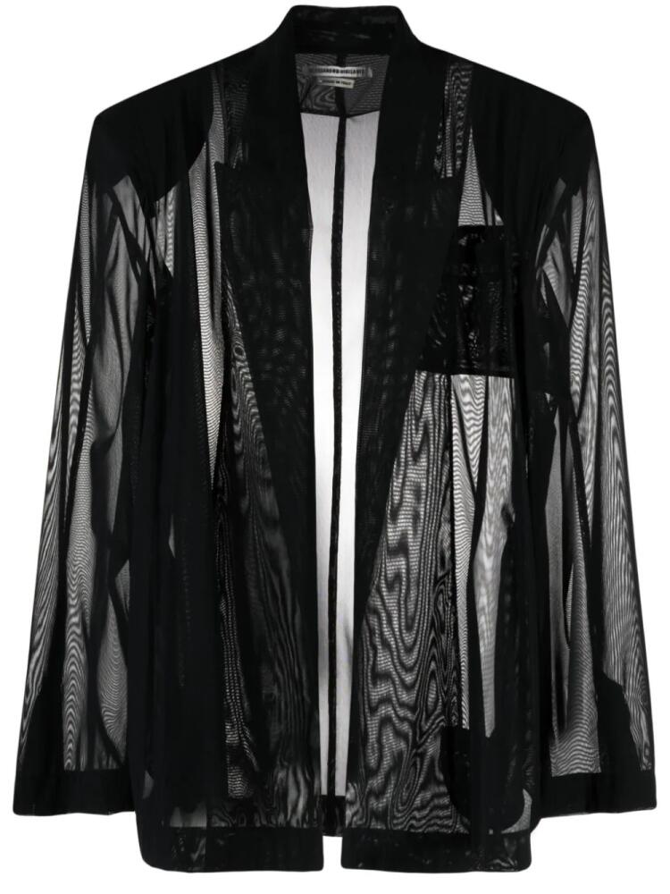 ALESSANDRO VIGILANTE semi-sheer single-breasted blazer - Black Cover