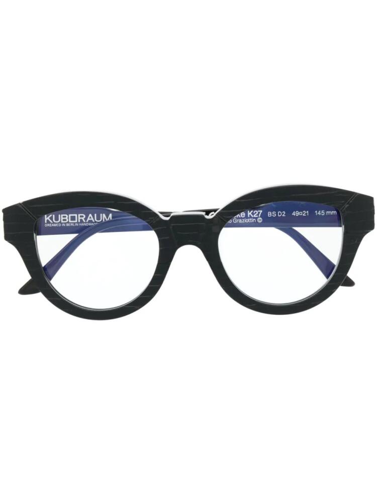 Kuboraum K27 cat-eye frame glasses - Black Cover