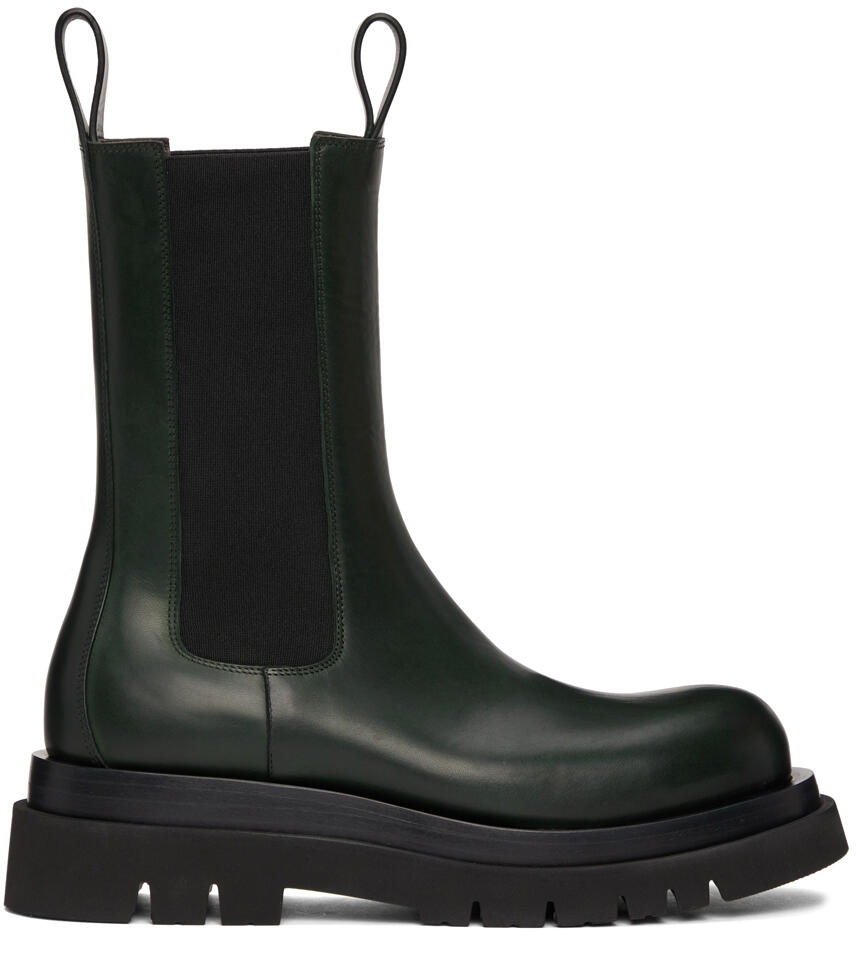 Bottega Veneta Green Lug Chelsea Boots Cover