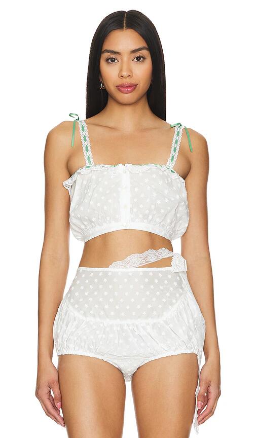 Yuhan Wang Embroidered Top in White Cover