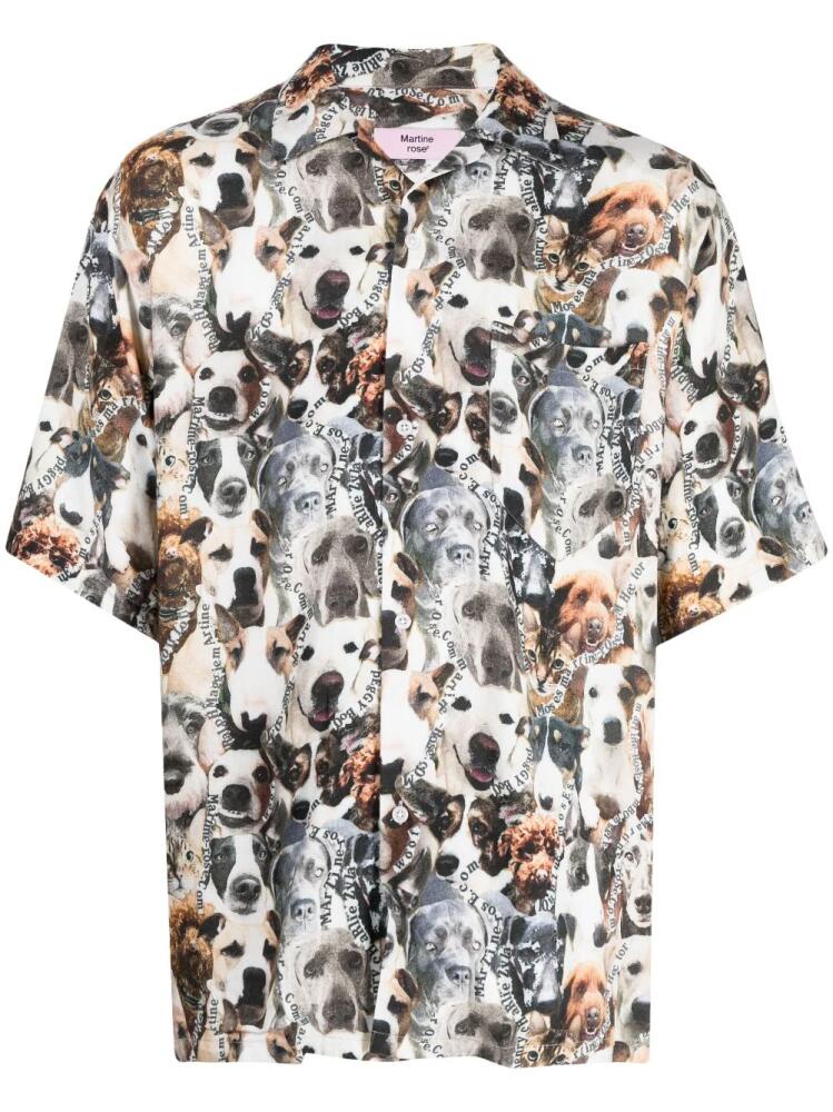 Martine Rose dog-print short-sleeve shirt - Multicolour Cover