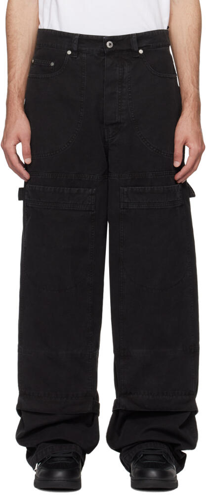 Off-White Black Garment-Dyed Trousers Cover