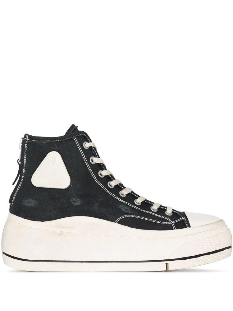 R13 flatform high-top sneakers - Black Cover