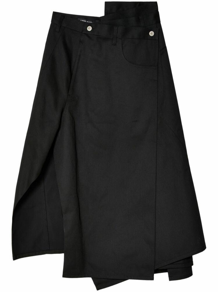 Junya Watanabe asymmetric high-waist midi skirt - Black Cover