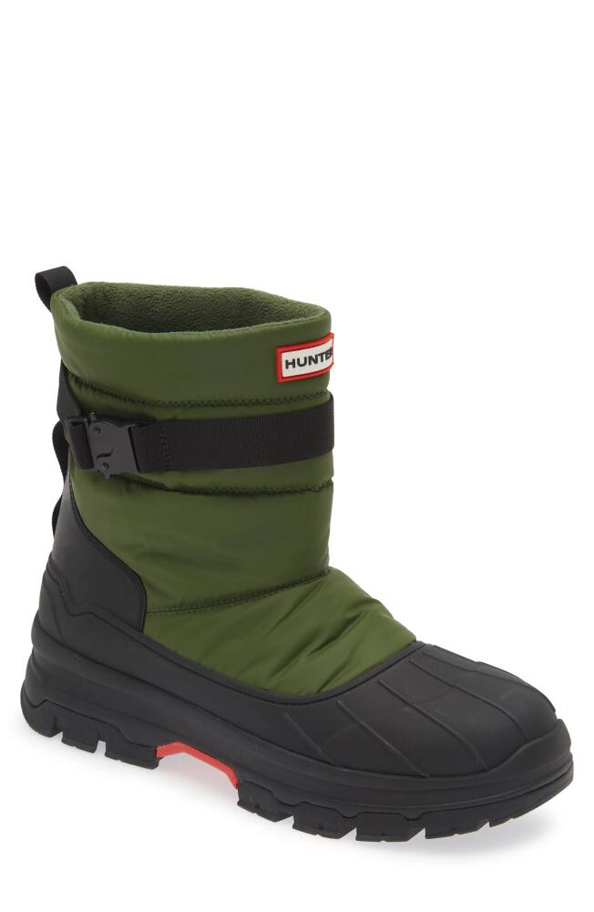 Hunter Intrepid Waterproof Snow Boot in Flexing Green/Black Cover