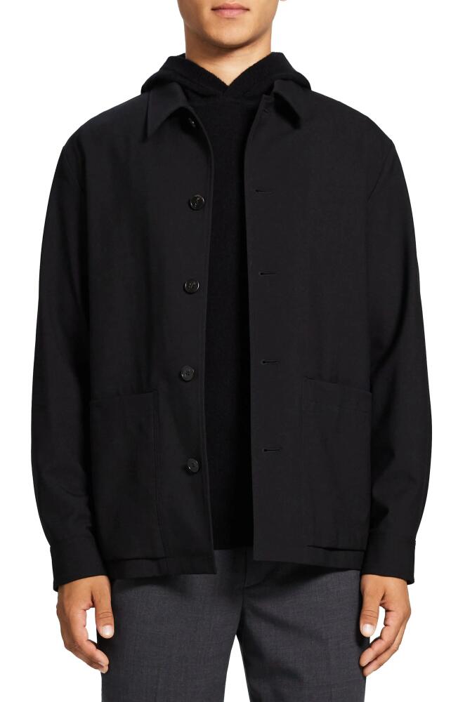 Theory Selk Wool Blend Chore Jacket in Black - 001 Cover