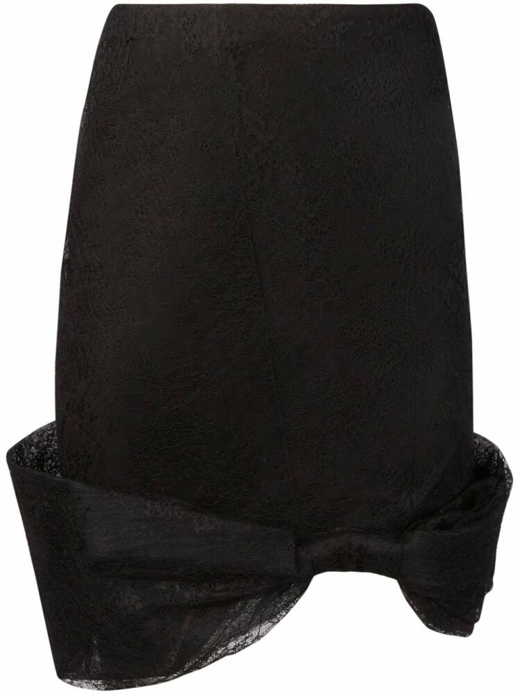 Nina Ricci Lace Bow Skirt - Black Cover