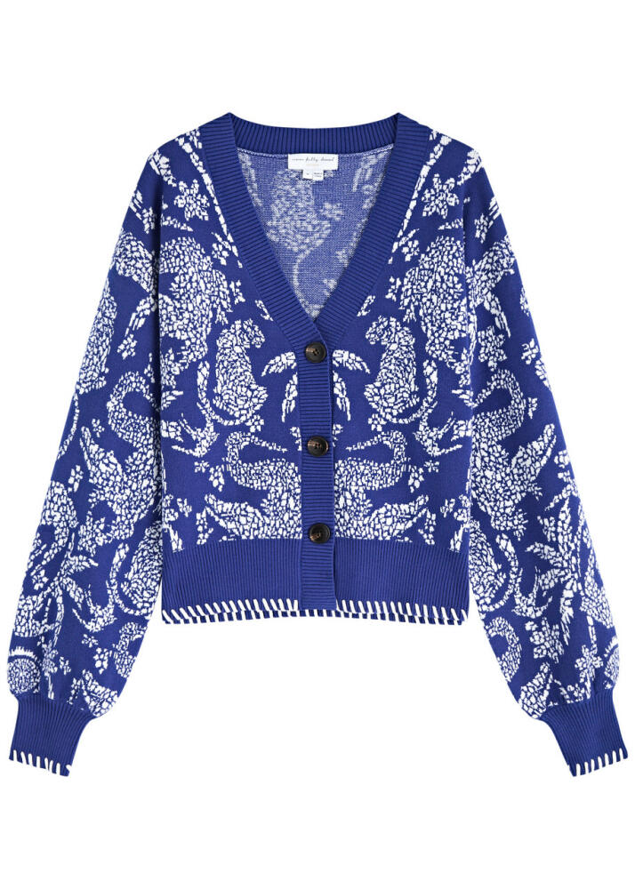 Never Fully Dressed Mosaic Knitted Cardigan - Blue Cover