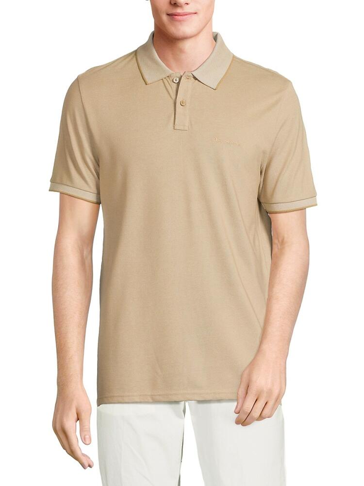 Ben Sherman Men's Birdseye Logo Polo - Sand Cover