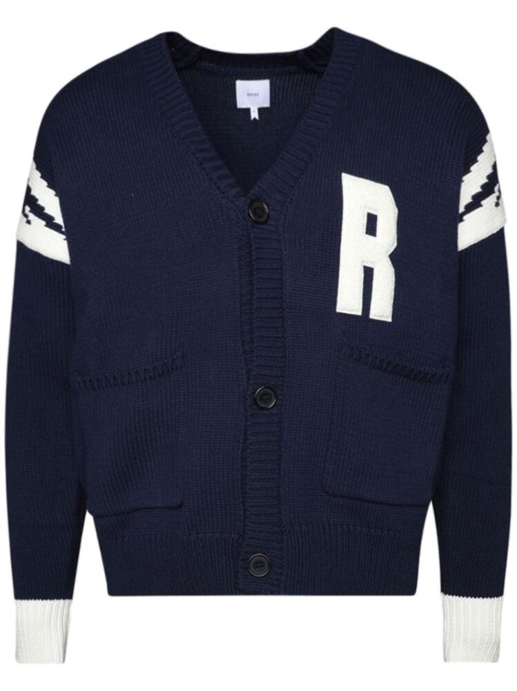 RHUDE Lightning two-tone cardigan - Blue Cover