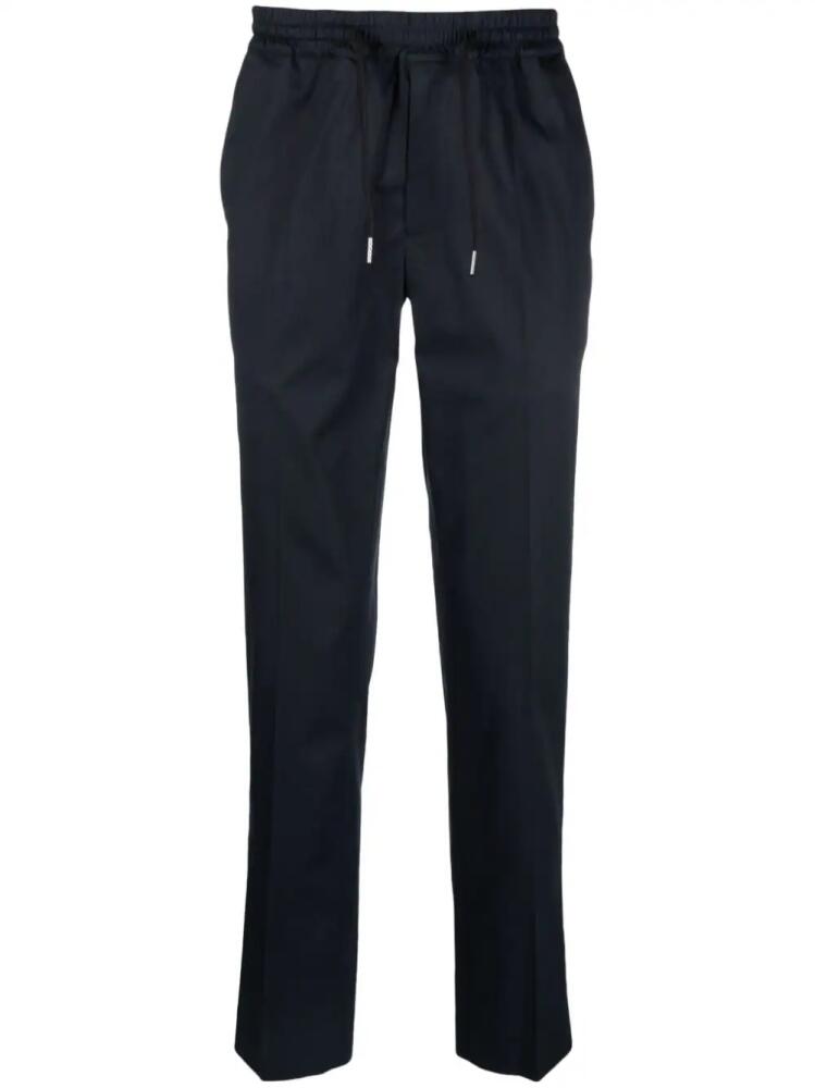 SANDRO elasticated-waist tapered-leg trousers - Blue Cover