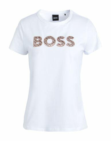 Boss Woman T-shirt White Cotton, Elastane Cover