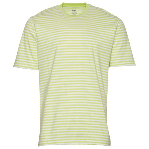 LCKR Mosswood Basic T-Shirt - Mens White/Glo Bug Stripe Cover