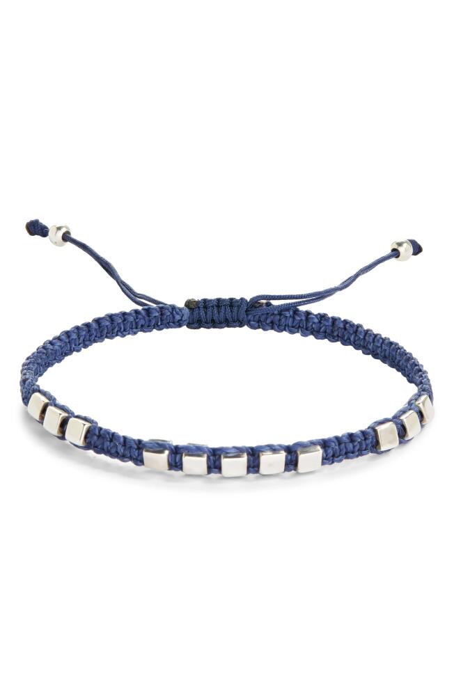 Caputo & Co. Eleven Silver Macramé Bracelet in Navy Cover