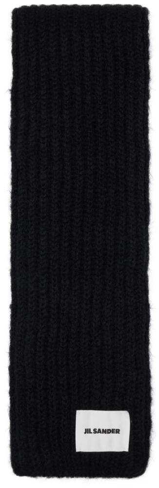 Jil Sander Black PD Scarf Cover