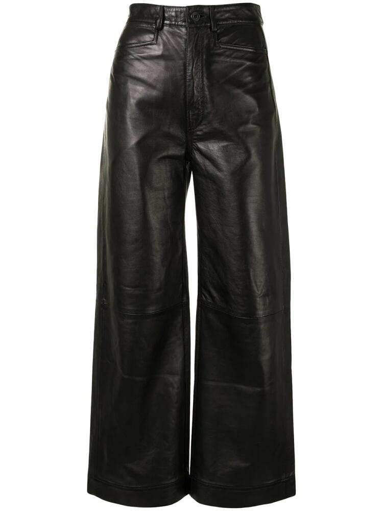 Proenza Schouler White Label high-waist leather culottes - Black Cover