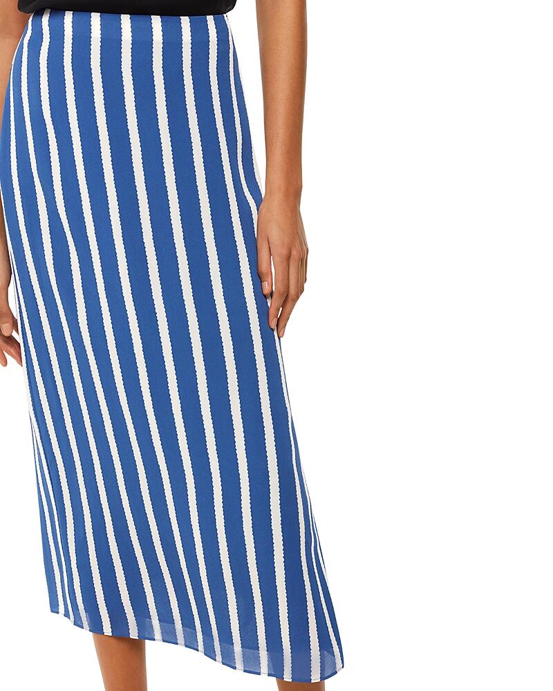 Whistles Crinkle Stripe Midi Skirt Cover