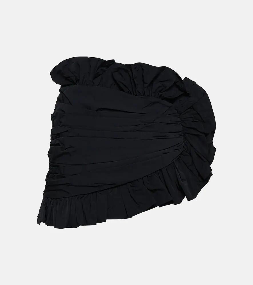 Area Ruffle-trimmed asymmetric miniskirt Cover