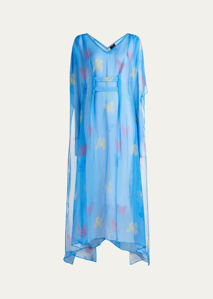 VALIMARE Florence Sheer Butterfly Caftan Coverup Cover