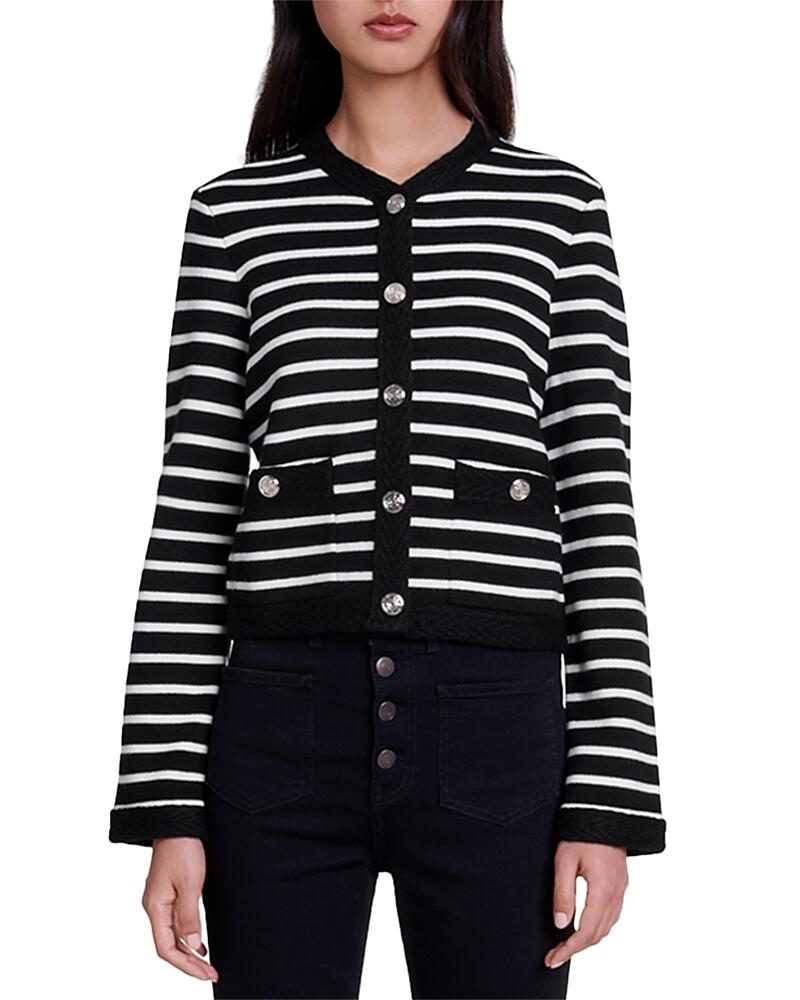 Maje Maracasse Striped Cardigan Cover