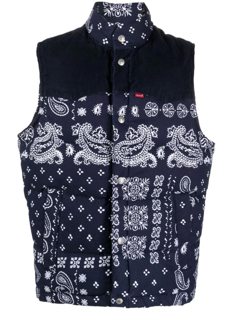 Levi's Western quilted gilet - Blue Cover