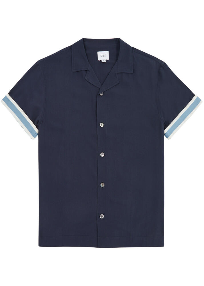 Che Valbonne Stripe-trimmed Shirt - Navy Cover