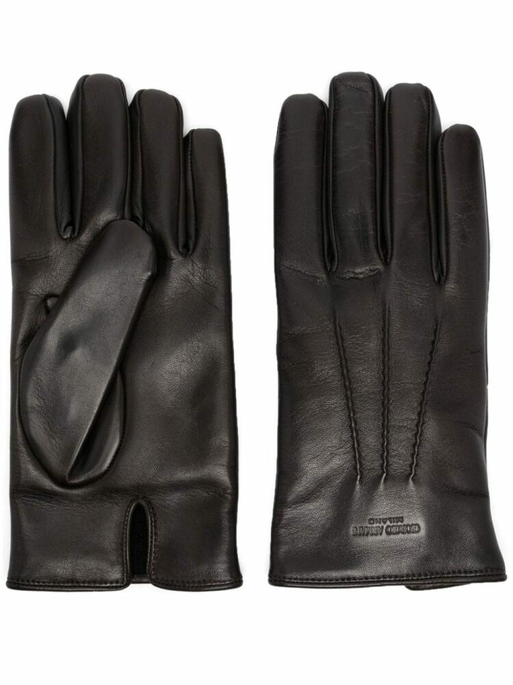 Giorgio Armani leather gloves - Brown Cover