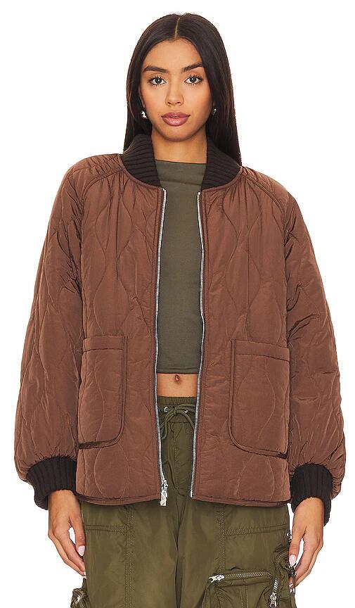 Varley Reno Reversible Quilt Jacket in Brown Cover