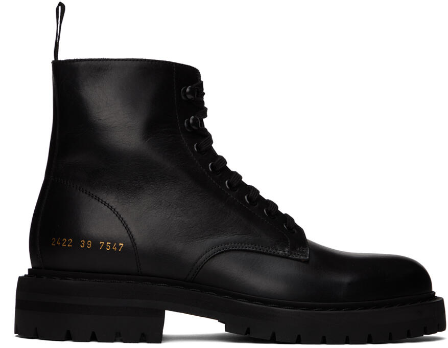 Common Projects Black Combat Boots Cover