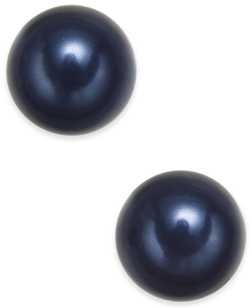 Charter Club Imitation Pearl (12mm) Stud Earrings, Created for Macy's - Navy Cover