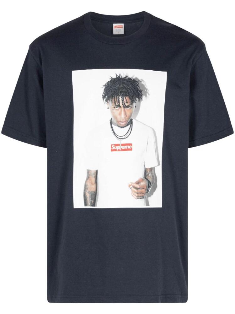 Supreme NBA Youngboy cotton T-shirt - Blue Cover