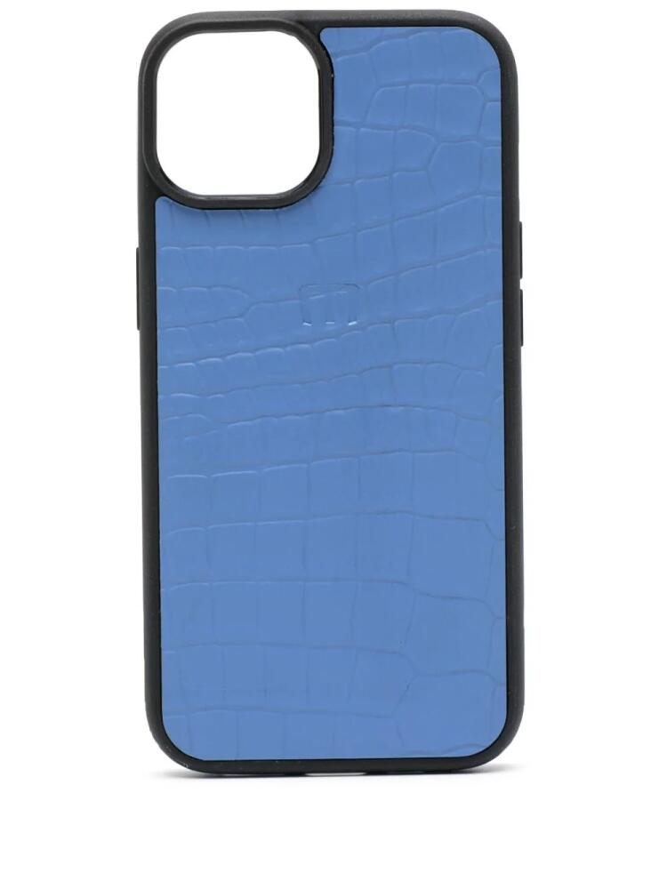 Manokhi x Maff iPhone 14 case - Blue Cover