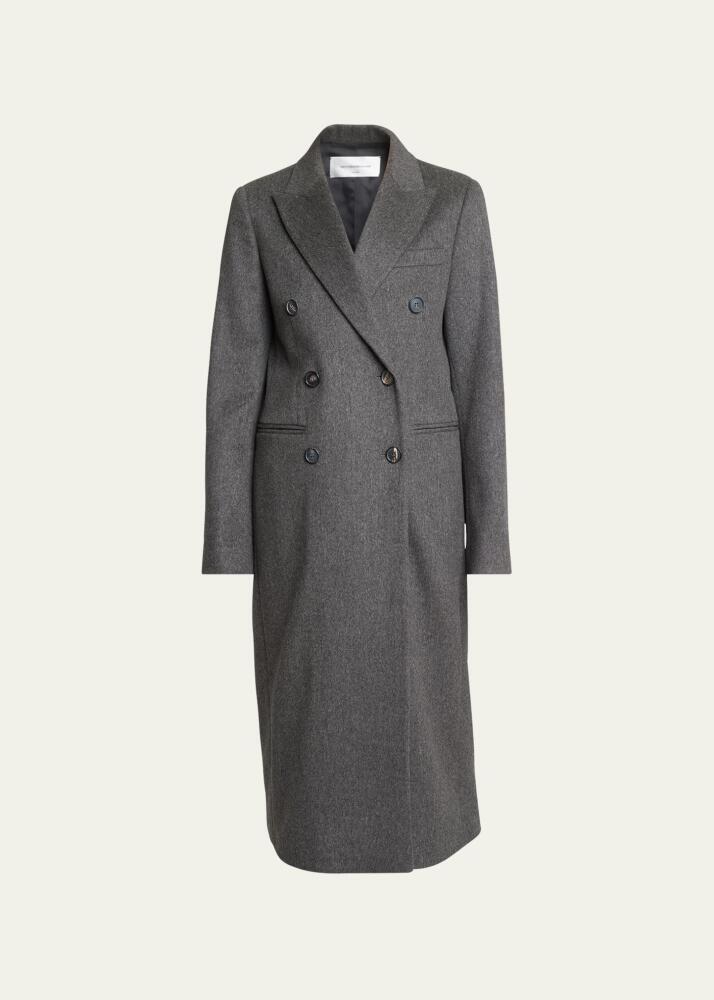 Victoria Beckham Double-Breast Tailored Slim Wool Coat Cover