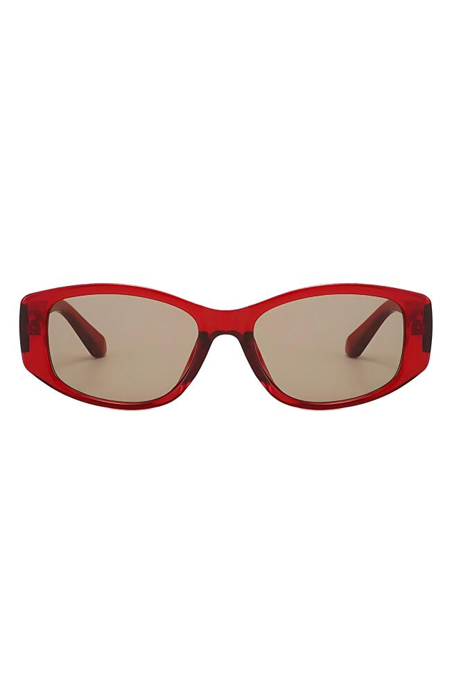 Fifth & Ninth Tara 55mm Polarized Geometric Sunglasses in Red /Brown Cover