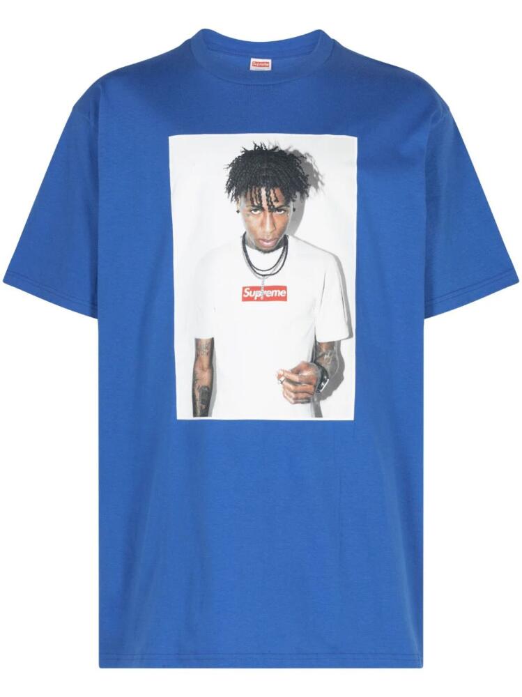 Supreme NBA Youngboy cotton T-shirt - Blue Cover