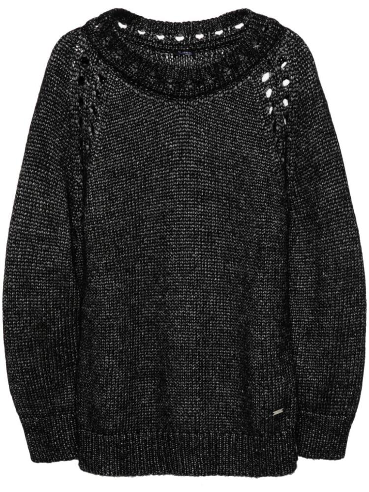 Kiton open-knit jumper - Black Cover