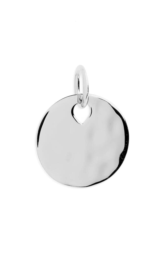 Monica Vinader Hammered Pendant Charm in Silver Cover