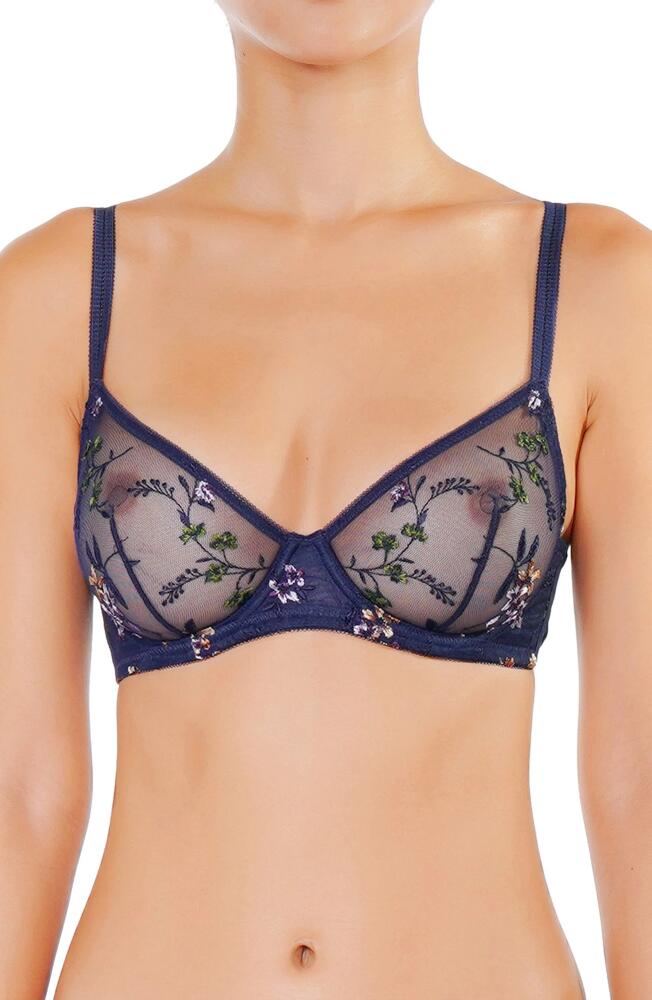 Huit Insouciante Embroidered Underwire Bra in Marine Cover