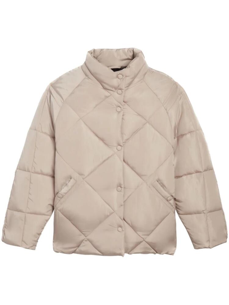 Apparis button-up diamond-quilted puffer jacket - Neutrals Cover