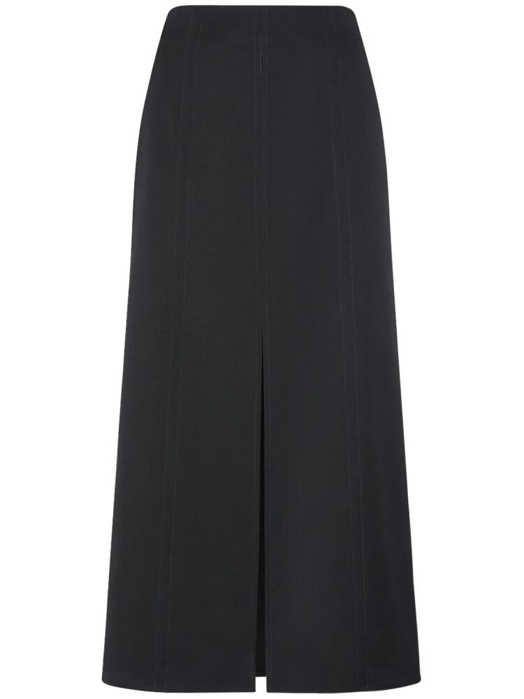 GOLDEN GOOSE Journey Wool Gabardine Midi Skirt Cover