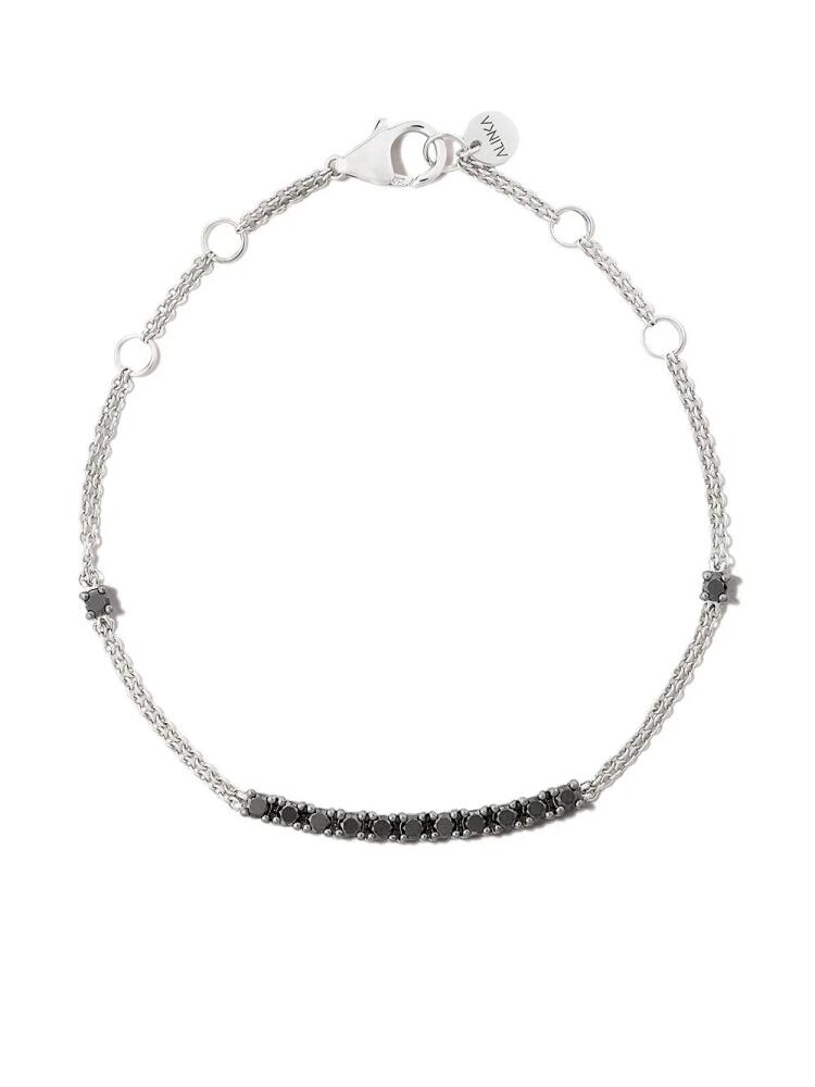 ALINKA 18kt white gold RIVIERA diamond bracelet - Black Cover